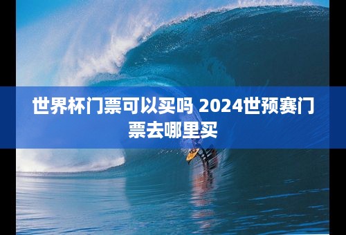 世界杯门票可以买吗 2024世预赛门票去哪里买