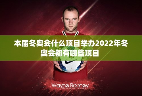 本届冬奥会什么项目举办2022年冬奥会都有哪些项目 