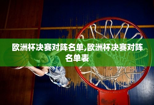 欧洲杯决赛对阵名单,欧洲杯决赛对阵名单表