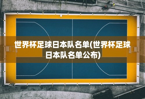 世界杯足球日本队名单(世界杯足球日本队名单公布)