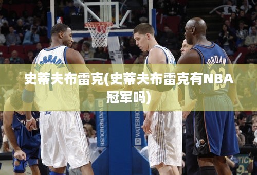 史蒂夫布雷克(史蒂夫布雷克有NBA冠军吗)