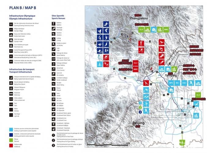 北京冬奥会场馆分布图一览,冬奥会各个场馆介绍